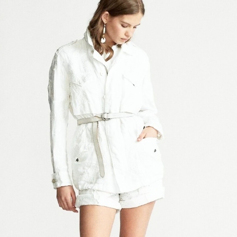 POLO RALPH LAUREN Floral-Embroidered Linen Jacket